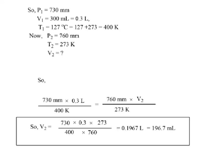 A gas occupies 900.0 ml