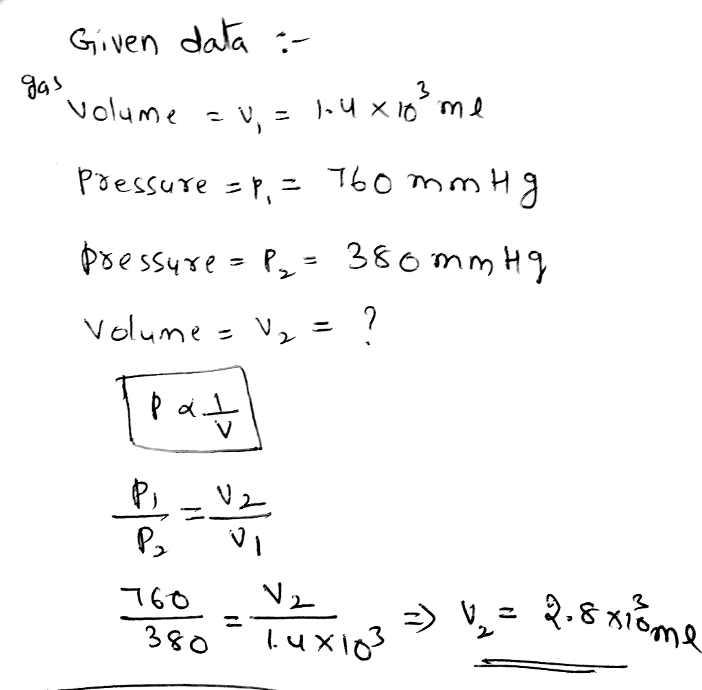 A gas occupies 900.0 ml