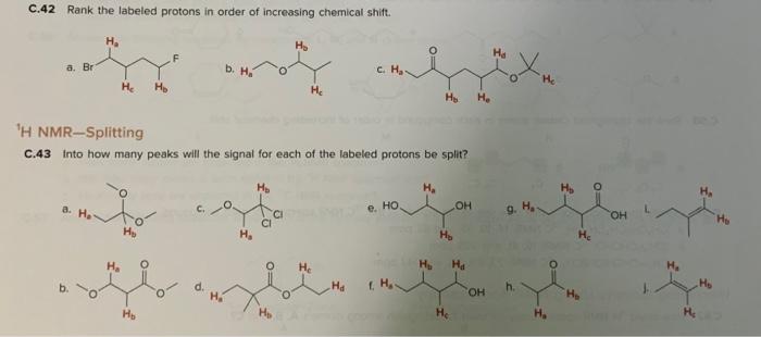 Rank the labeled protons in order of increasing acidity