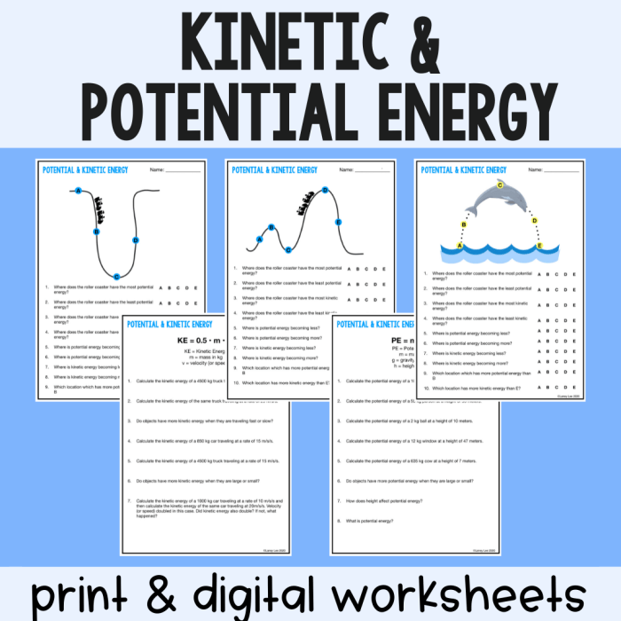 Roller coasters and energy worksheet answers