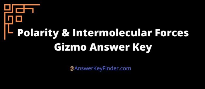 Polarity and intermolecular forces gizmo assessment answers