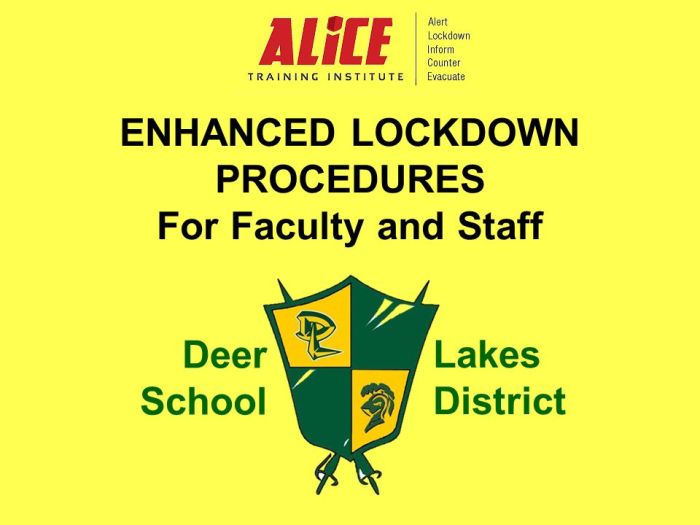 Alice enhanced lockdown strategy includes what